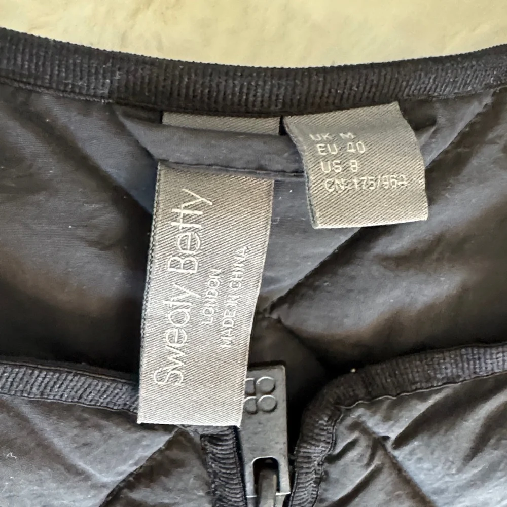 CLEARANCE - Sweaty Betty Black Quilted “On The Move” Jacket Size 8 Lightweight - Picture 2 of 3